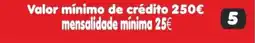 BragaJAV valor mínimo de crédito promoção