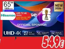 BragaJAV Hisense led tv 4k 65a6s promoção