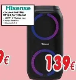 BragaJAV Hisense coluna portátil hp160 party rocket promoção