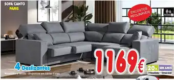 BragaJAV Sofá canto paris promoção