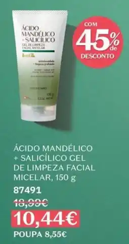 O Boticário ácido mandélico + salicílico gel de limpeza facial micelar botik promoção