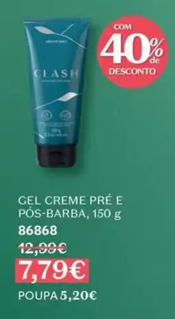 O Boticário clash gel creme pré e pós-barba promoção