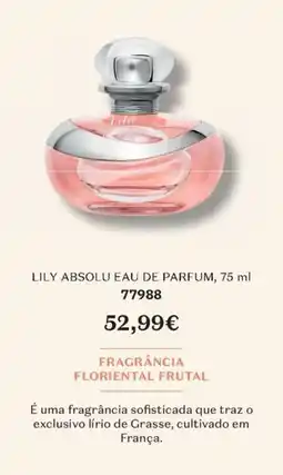 O Boticário Lily absolu eau de parfum promoção