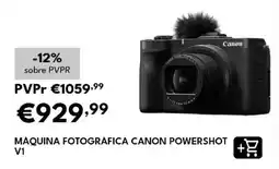 Radio Popular máquina fotográfica canon powershot v1 promoção