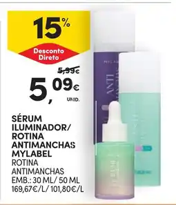 Continente sérum iluminador/rotina antimanchas mylabel rotina antimanchas promoção