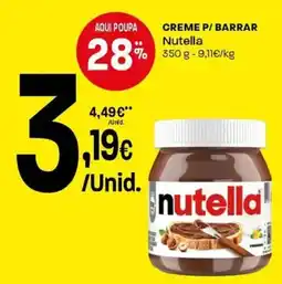 Intermarché Creme p/barrar nutella promoção