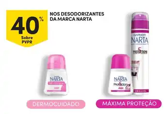 Continente desodorizantes da marca narta promoção