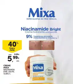 Continente Creme hidratante antimanchas mixa niacinamida bright promoção