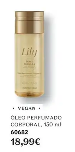 O Boticário Lily Óleo Perfumado Corporal promoção