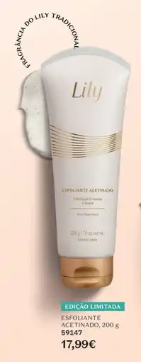 O Boticário Lily esfoliante acetinado promoção