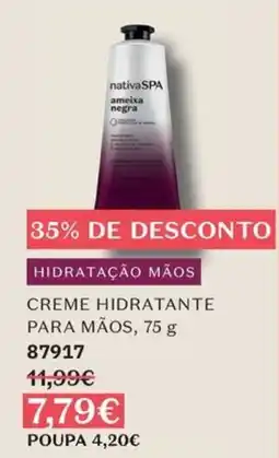 O Boticário nativa spa creme hidratante para mãos promoção