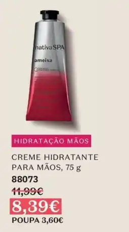 O Boticário nativaSPA creme hidratante para mãos promoção