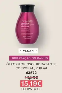 O Boticário nativa spa óleo glorioso hidratante corporal promoção
