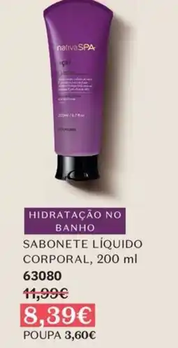 O Boticário nativaSPA sabonete líquido corporal promoção