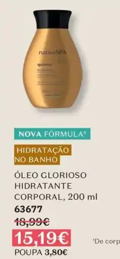 O Boticário nativaSPA óleo glorioso hidratante corporal promoção