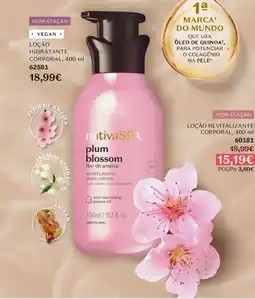 O Boticário nativaSPA plum blossom flor de ameixa promoção