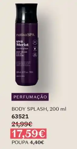 O Boticário nativa spa uva merlot body splash promoção
