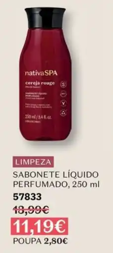 O Boticário nativa spa sabonete liquido perfumado cereja rouge promoção