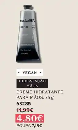 O Boticário nativaSPA caviar creme hidratante para mãos promoção