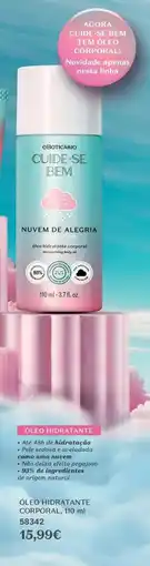 O Boticário Óleo hidratante corporal, promoção