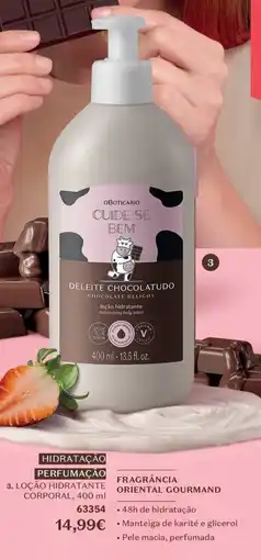 O Boticário Loção hidratante corporal, promoção