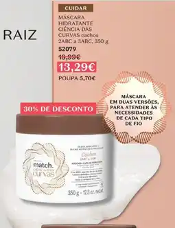 O Boticário match. ciência das curvas máscara capilar hidratante cachos 2abc a 3abc promoção