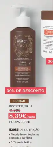 O Boticário Match ciência das curvas booster capilar reconstrução promoção
