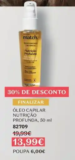 O Boticário Match óleo capilar nutrição profunda promoção