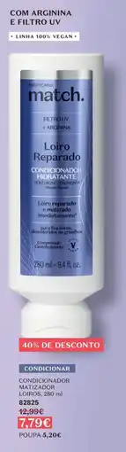 O Boticário Match. Loiro Reparado Condicionador Hidratante promoção