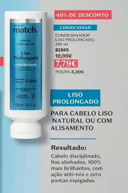O Boticário Match. condicionador liso prolongado promoção