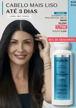 O Boticário Match. shampoo liso prolongado promoção