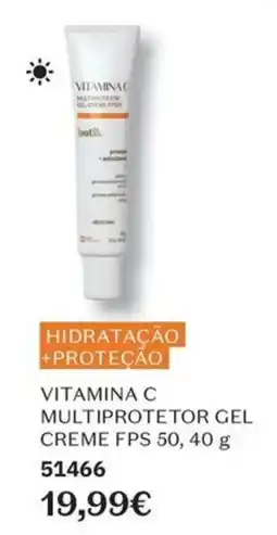 O Boticário vitamina c multiprotetor gel creme fsp 50 promoção