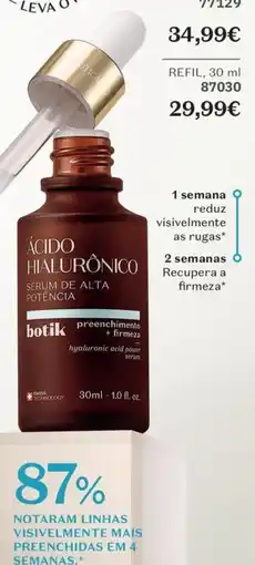 O Boticário Ácido Hialurónico Sérums de Alta Potência botik promoção