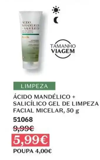 O Boticário Ácido mandélico + salicílico gel de limpeza facial micelar promoção