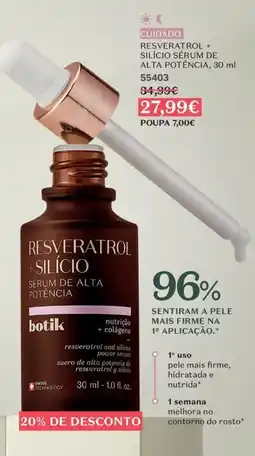 O Boticário Resveratrol + silício sérum de alta potência botik promoção