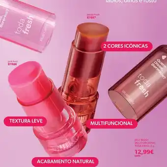 O Boticário jelly blush multifuncional toda fresh promoção