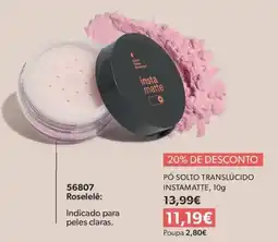 O Boticário insta matte pó solto translúcido promoção