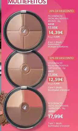 O Boticário Pó compacto facial multiefeitos bronze promoção