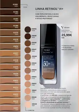 O Boticário Make base líquida retinol³ h+ promoção