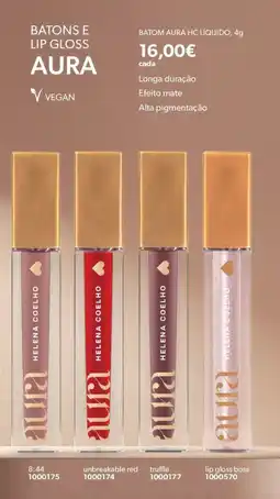 O Boticário Batom aura hc líquido, promoção