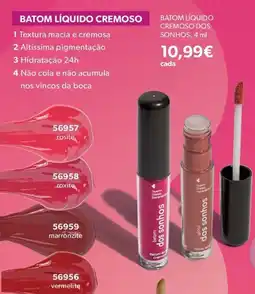 O Boticário Batom liquido cremoso dos sonhos promoção