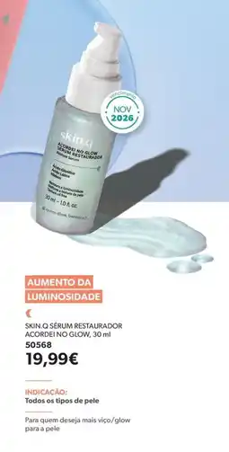 O Boticário skin.q sérum restaurador acordei no glow promoção