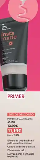 O Boticário insta matte primer promoção