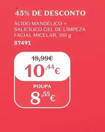 O Boticário ácido mandélico + salicílico gel de limpeza facial micelar promoção