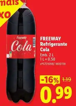 Lidl Freeway Refrigerante Cola promoção