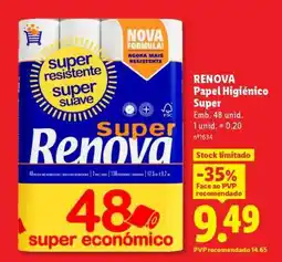 Lidl Renova Papel Higiénico Super promoção
