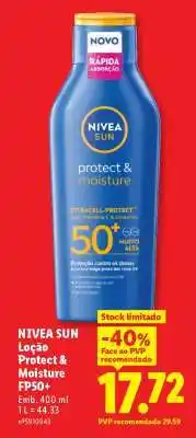 Lidl NIVEA SUN Loção Protect & Moisture FP50+ promoção