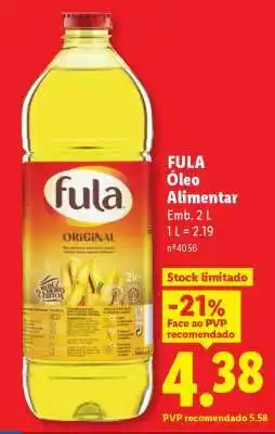 Lidl Fula Óleo Alimentar promoção