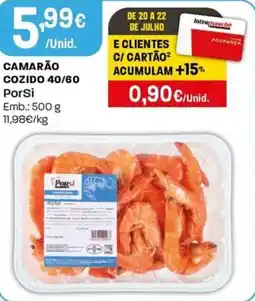 Intermarché Camarão cozido 40/60 porsi promoção