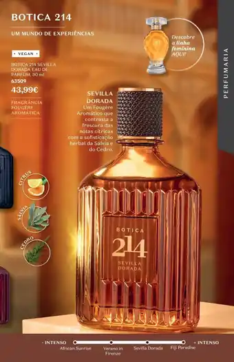 O Boticário Botica 214 sevilla dorada eau de parfum, promoção
